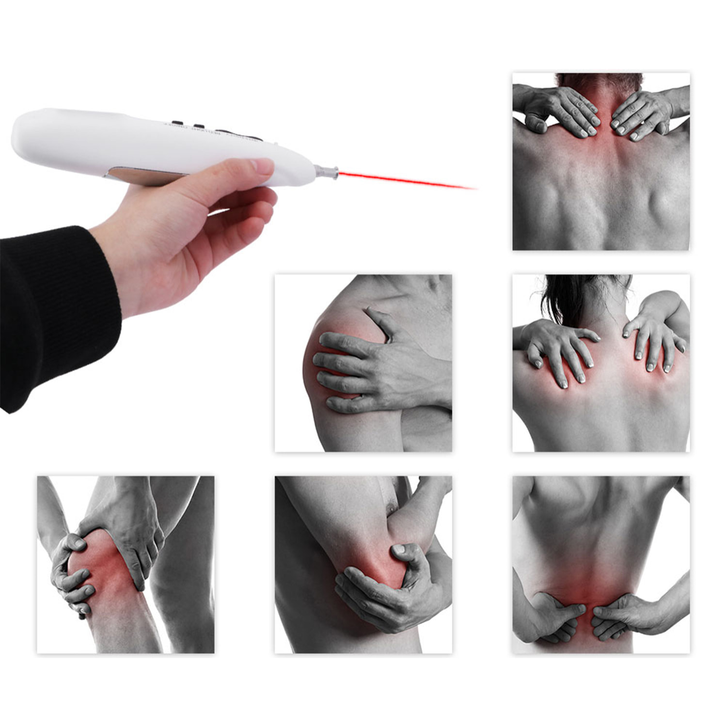 Pluma de acupuntura electrónica SC897. Con pantalla digital, 9 ajustes de intensidad.