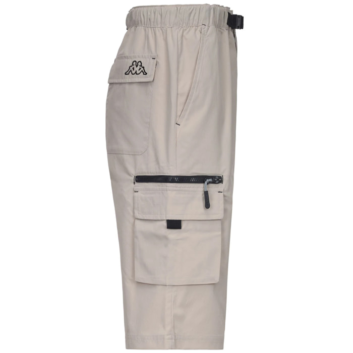 Pantaloni Corti Kappa Uomo Logo Icargos Beige