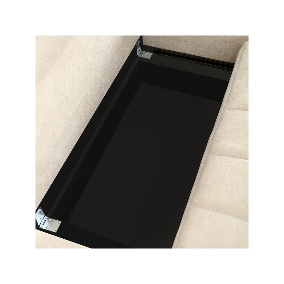 Canapé d'angle convertible tissu chenille 3 places - "Trocadero" - Beige