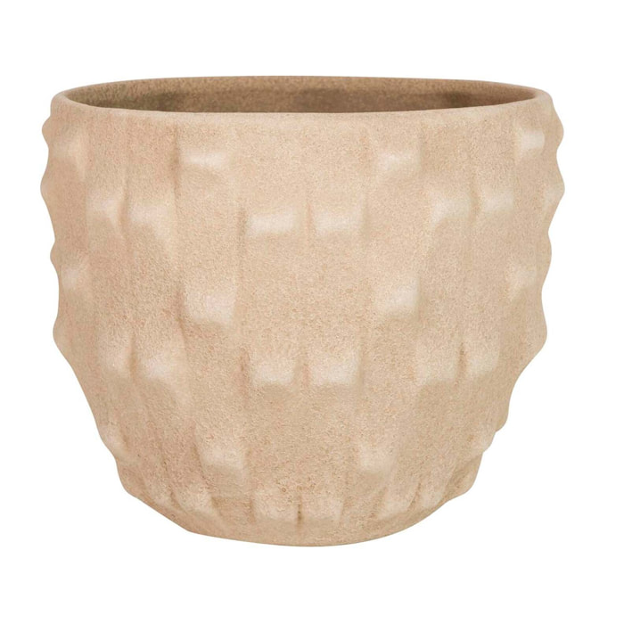Macetero Cerámica Marrón 26x26x23 Cm