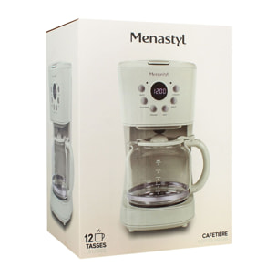 Cafetière electrique 1,5L celadon RETRO