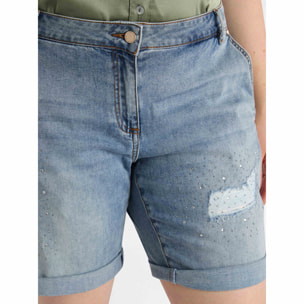 Fiorella Rubino - pantalones cortos de mezclilla - Light - blue