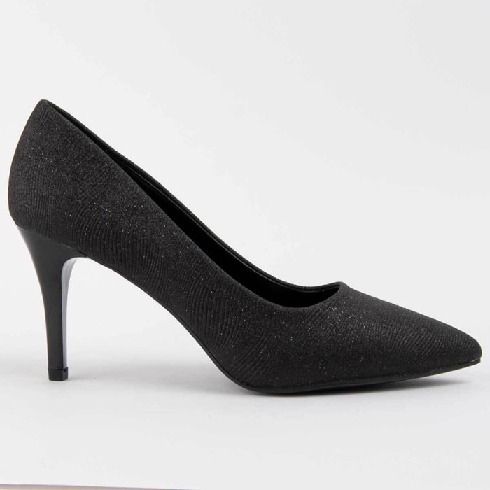 Zapato De Tacón - Negro - Altura: 8 Cm