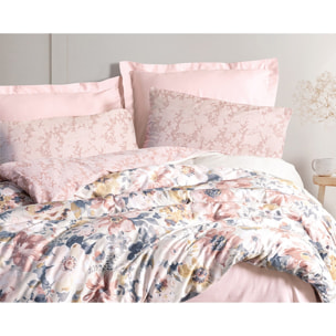 Parure housse de couette et taie(s) oreiller 100% Satin de Coton imprimé