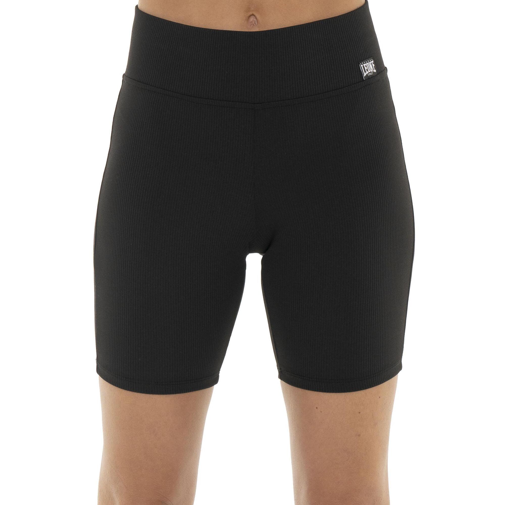 Leggings da donna a costine corto elasticizzato Leone Basic