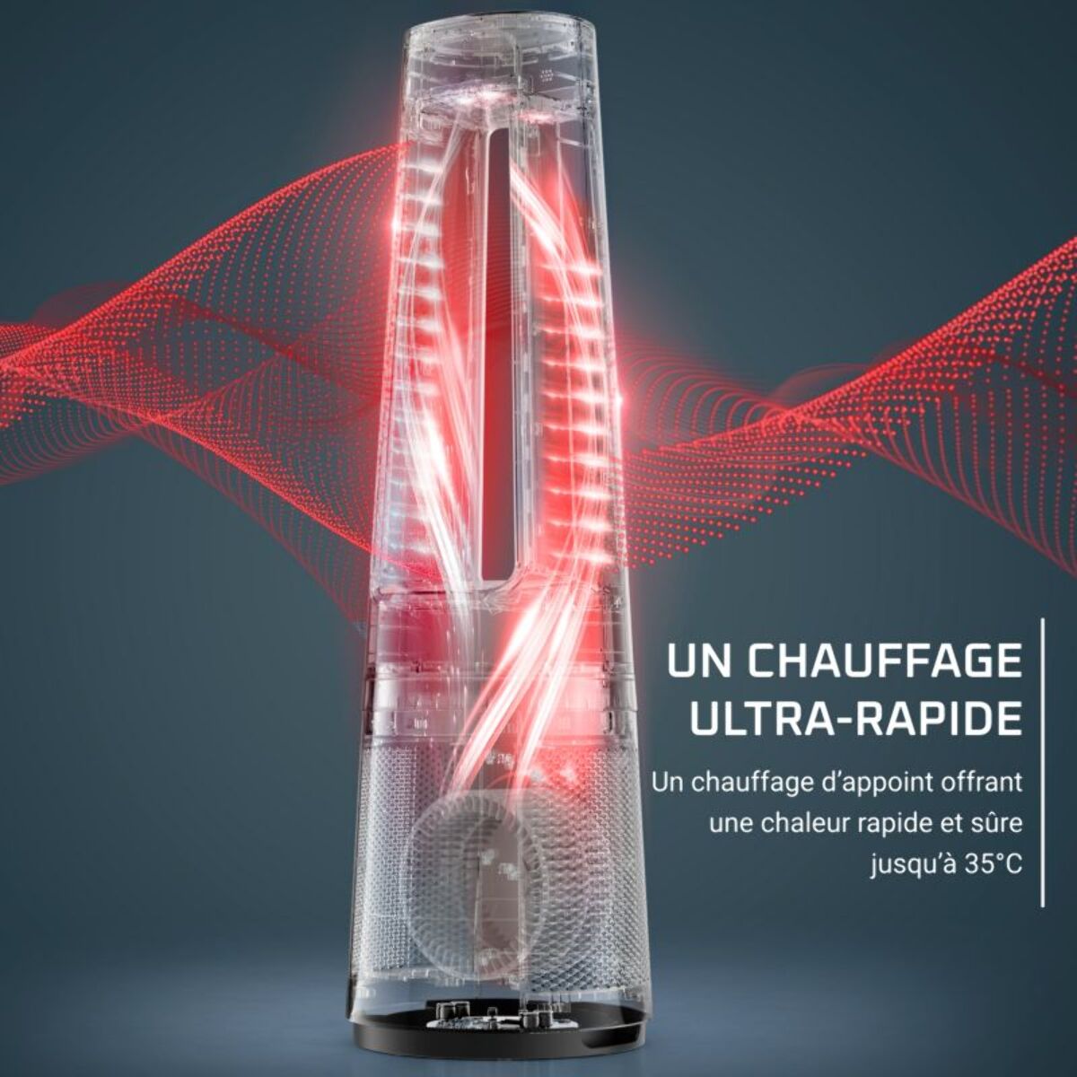 Purificateur d'air, ventilateur, chauffage ROWENTA Eclipse 3 en 1 connect QU5072F0