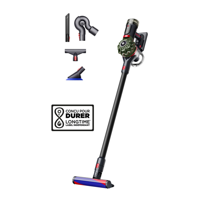 Aspirateur sans fil Dyson V8 Cyclone Fluffy + Kit de nettoyage pour meubles (Noir)