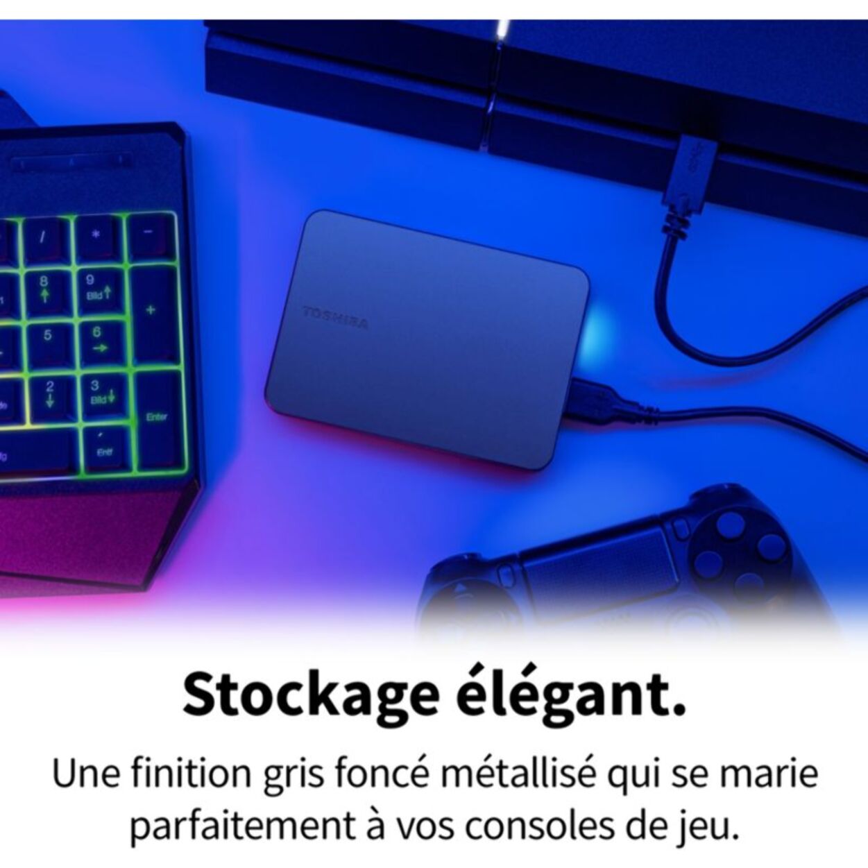 Disque dur externe TOSHIBA 4To Canvio Gaming XBOX PlaySation PC