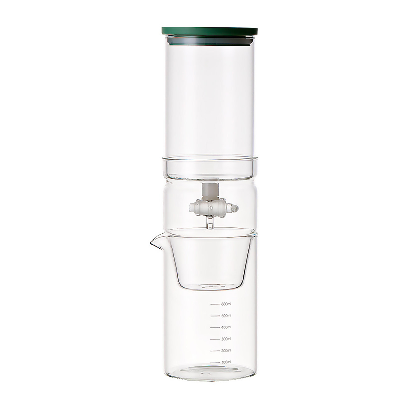 Cafetera de goteo para café frío de 600ml. Con ajuste de velocidad de goteo y almohadilla de silicona.