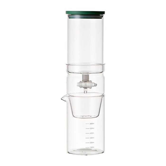 Cafetera de goteo para café frío de 600ml. Con ajuste de velocidad de goteo y almohadilla de silicona.