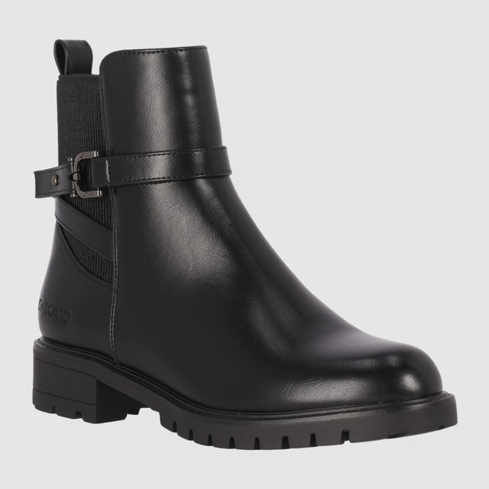 Botines - Negro - Tacón: Bajo