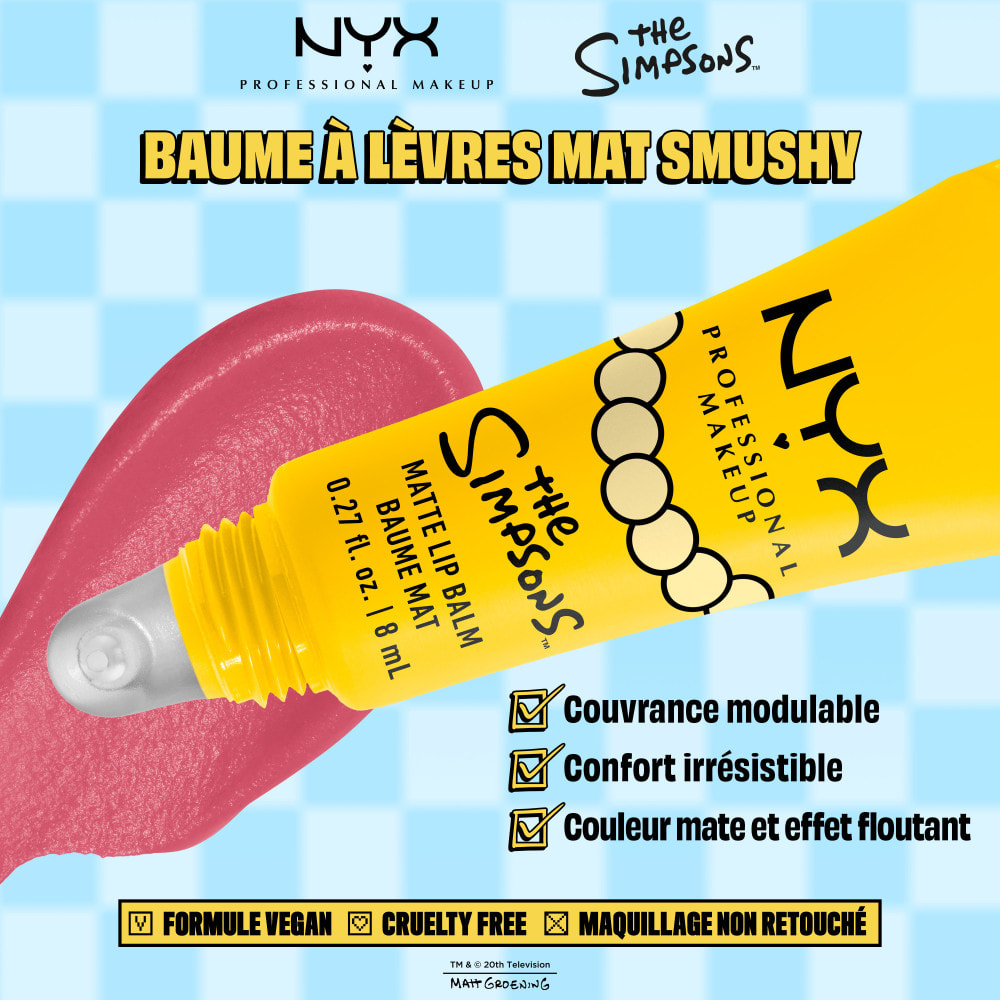 NYX Professional Makeup Collection Limitée The Simpsons Smushy SMARTY PINK