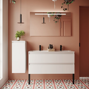 Ensemble double vasque 2 tiroirs + miroir - HUDSON