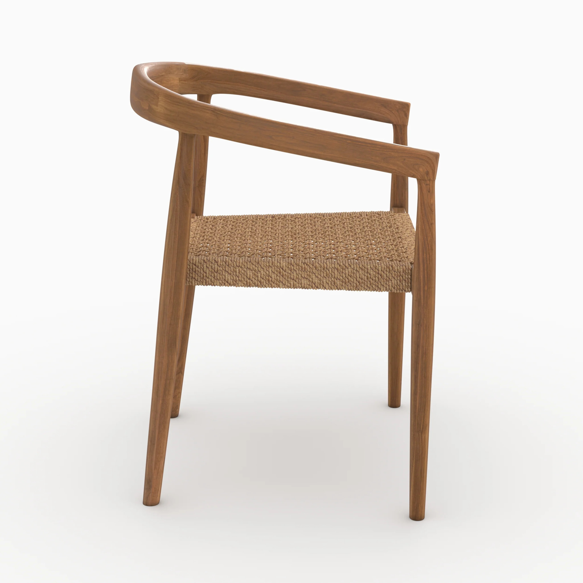 Lot de 2 chaises de jardin empilables en bois de teck vernis - Bali