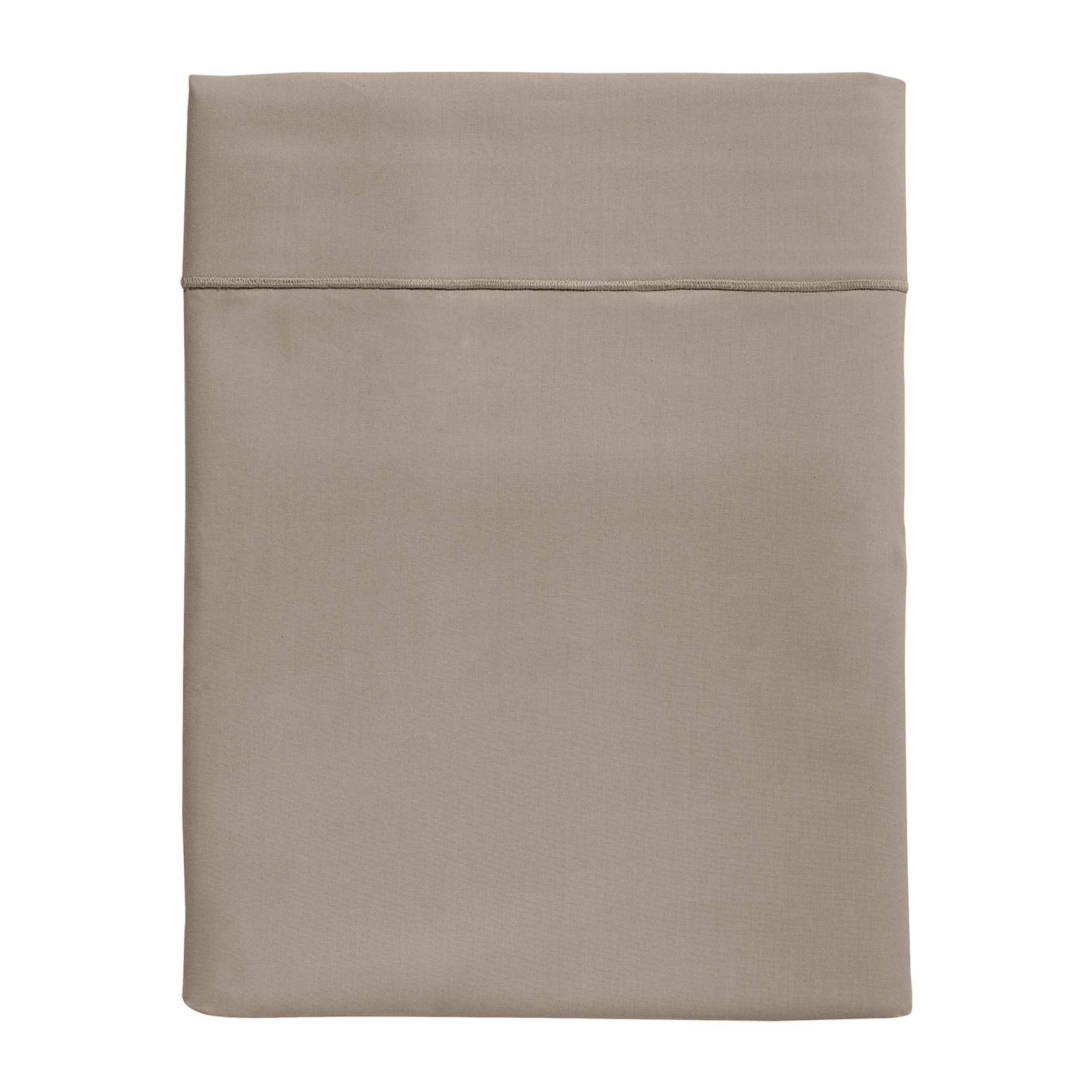 Drap plat uni en coton lavé, Made in France, SOFT LINE , Biscuit