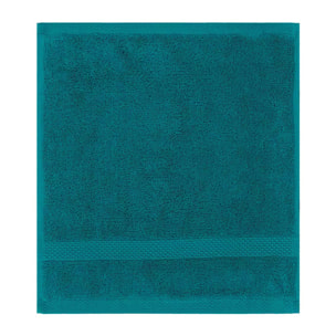 Carre pur coton 550 g/m² uni vert Elea emeraude