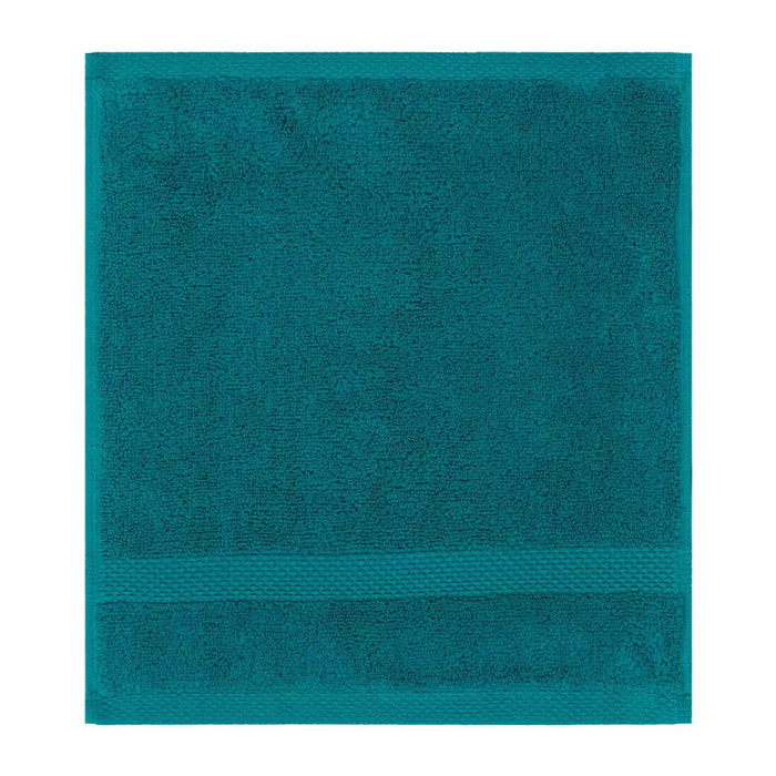 Carre pur coton 550 g/m² uni vert Elea emeraude