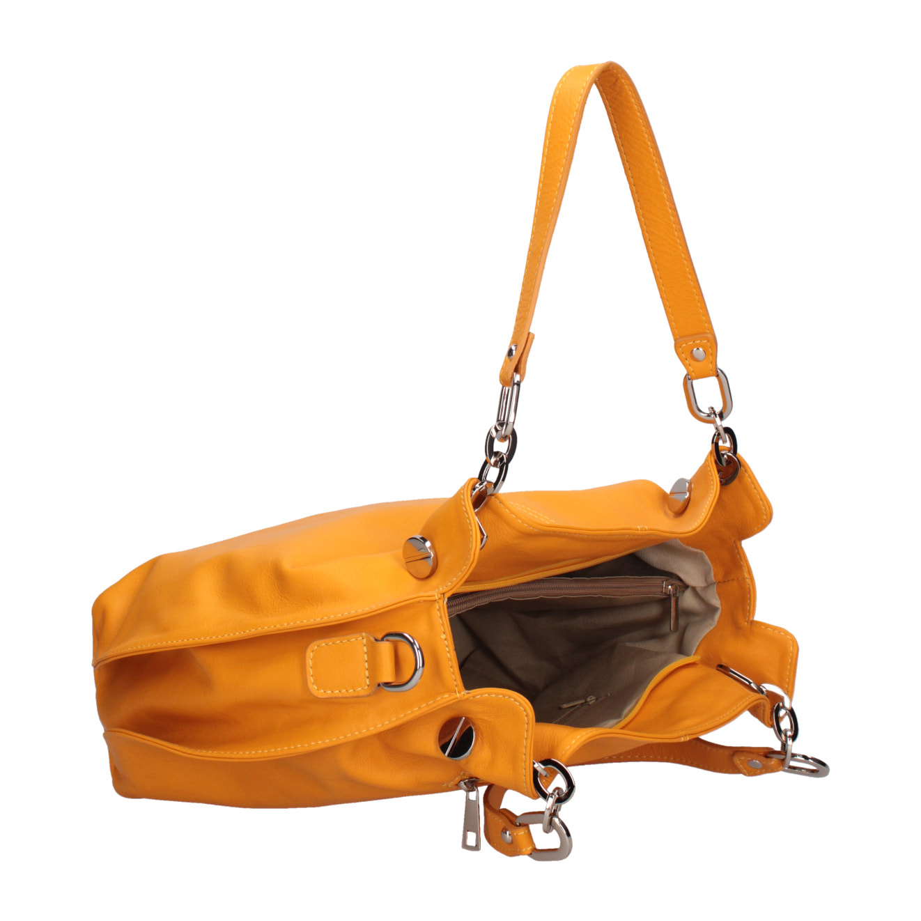 Borsa a mano da donna Made in Italy - Modello Ereba - 100% pelle - 38.0 x 30.0 x 12.0 cm