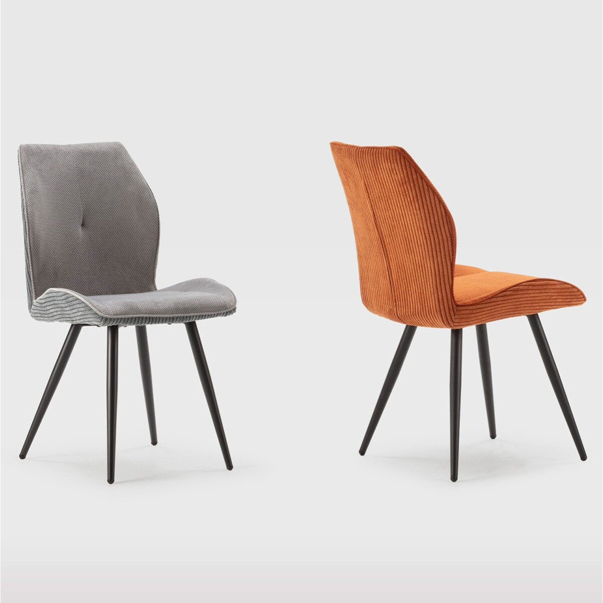 Lot de 2 chaises en velours côtelé - LYKKE