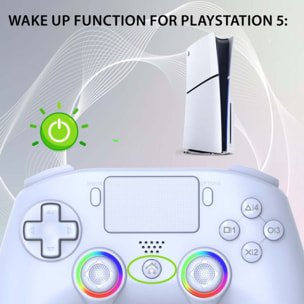 Manette SUBSONIC PS5 sans fil Blanche