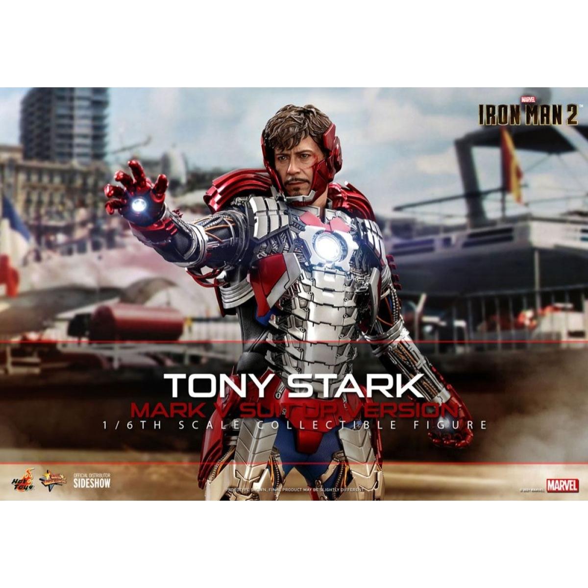 Iron Man 2 Movie Masterpiece Action Figura 1/6 Tony Stark (mark V Suit Up Version) 31 Cm Hot Toys