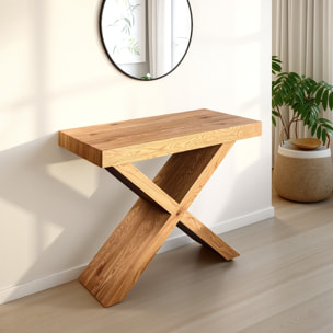Console extensible Tomasucci ADELAIDE, en MDF finition chêne, 45 × 90 × 75 cm