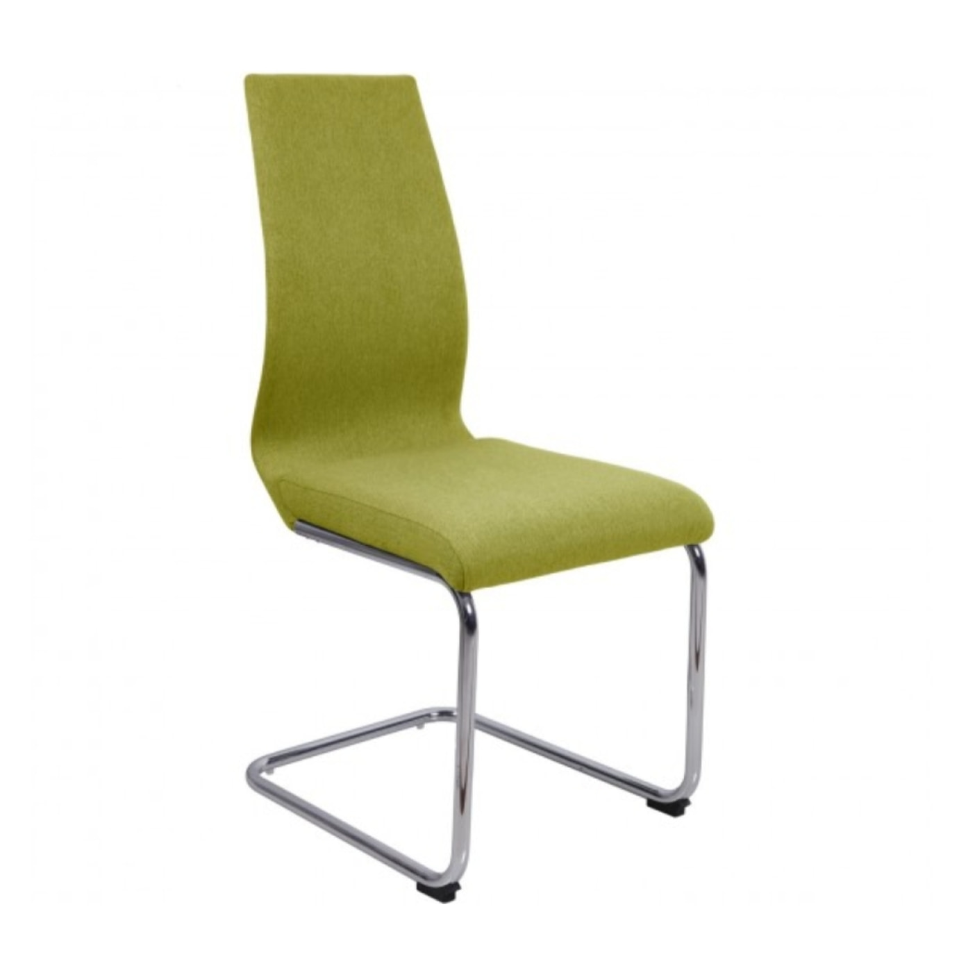 Chaise en tissu avec pied métal chromé luge - 3 coloris - GINI