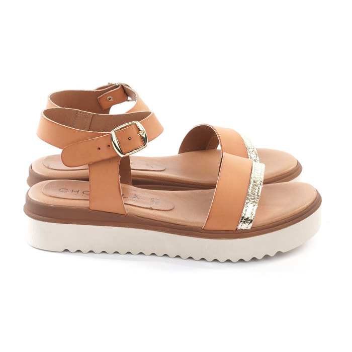 SANDALO FASCIA BICOLORE CHOCOLA' BASIC