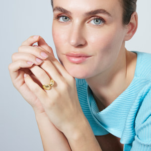 Anillo Bubty acabado oro amarillo 18k