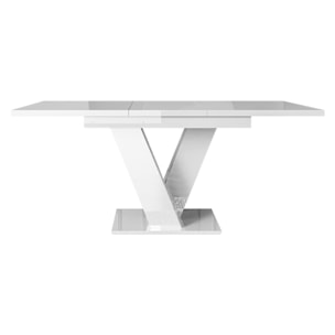 Xandriel - table à manger extensible - blanc - 4 à 6 personnes - Blanc