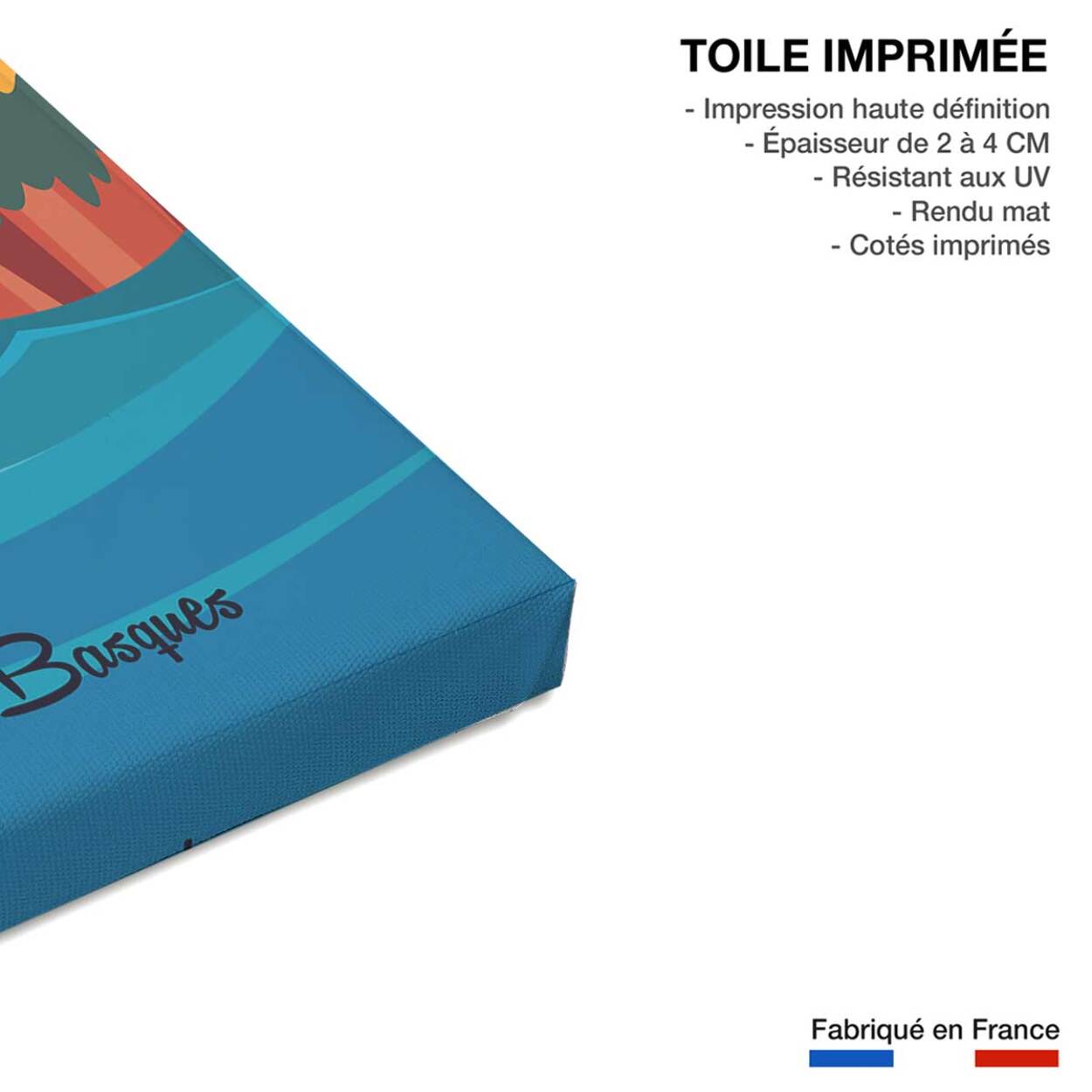 Tableau surf à biarritz Toile imprimée