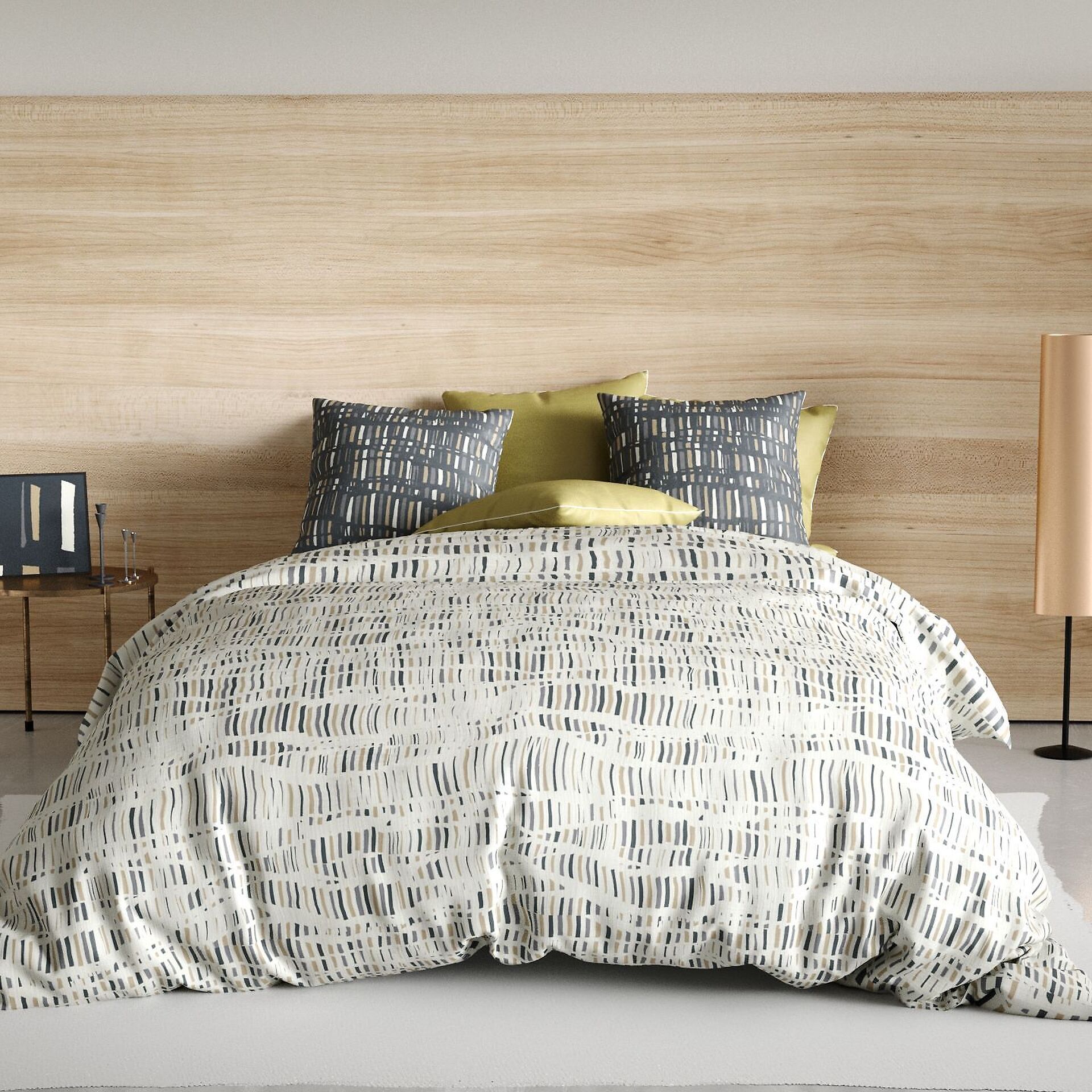 Parure de couette 3pcs en coton Flava