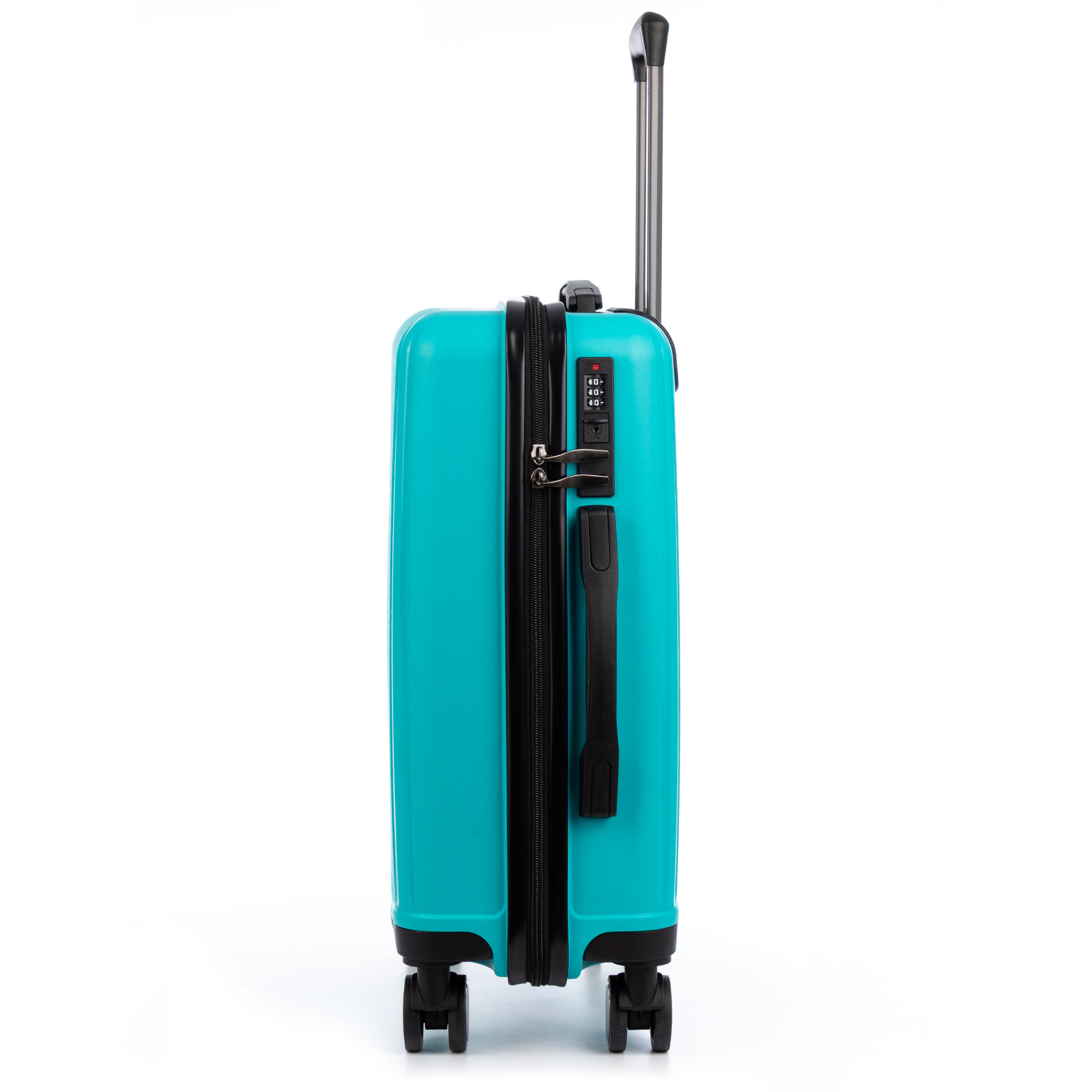 Set di 3 valigie Trolley, in materiale leggero PP resistente alla rottura. Chiusura TSA numerica, 4 ruote girevoli doppie a 360°.