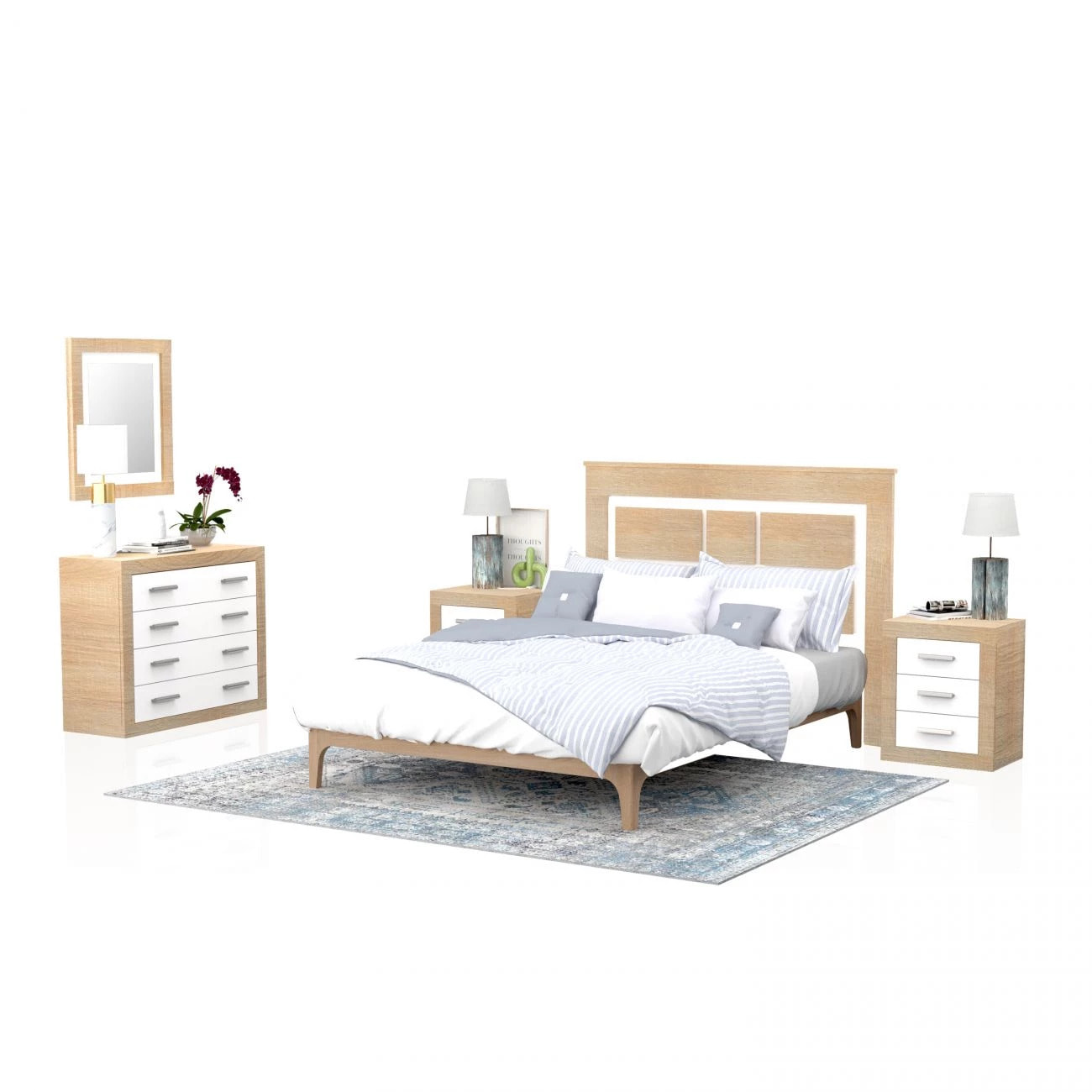 Dormitorio Kira 4C Cambria - Blanco