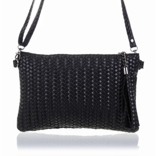 Oleggio Bolso bandolera Mujer.Piel auténtica Gamuza Grabado Espiga