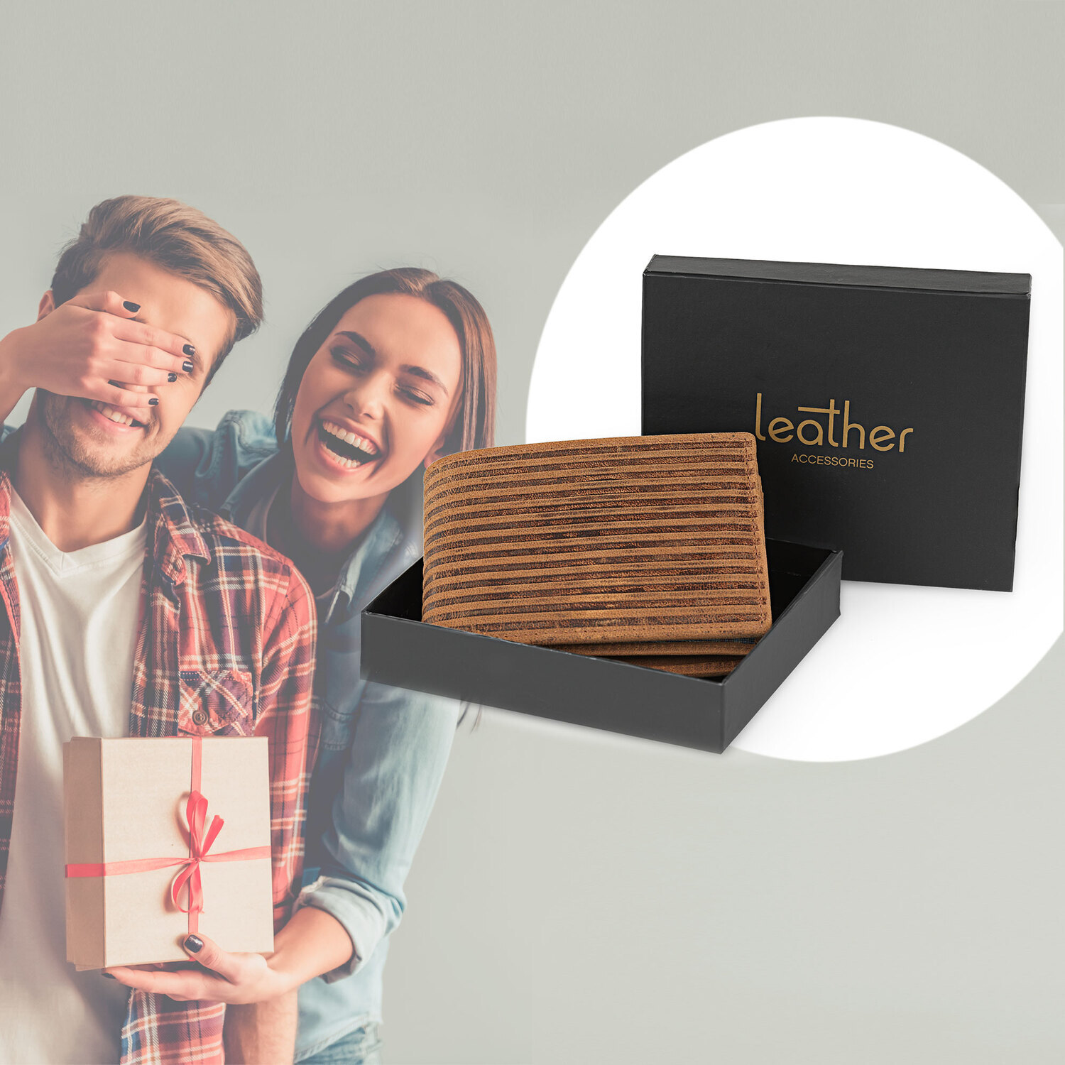 Cartera Primer De Piel Marron