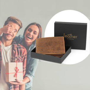 Cartera Primer De Piel Marron