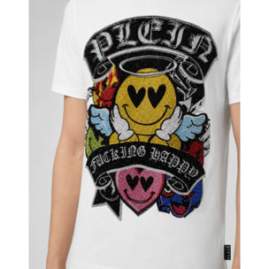 PHILIPP PLEIN T-shirt girocollo a maniche corte SMILE