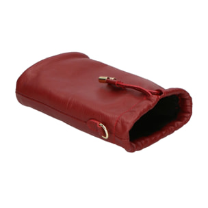 Borsa a sacca da donna - Modello Angela - Vera pelle - 16.0 x 20.0 x 7.0 cm