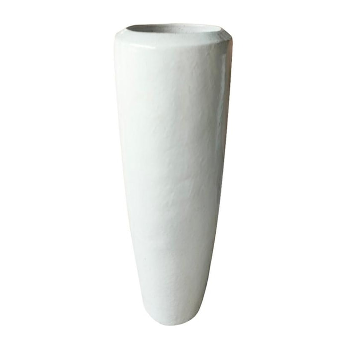 Tavolo rettangolare con top bianco gambe metalliche effetto rovere - Gabry