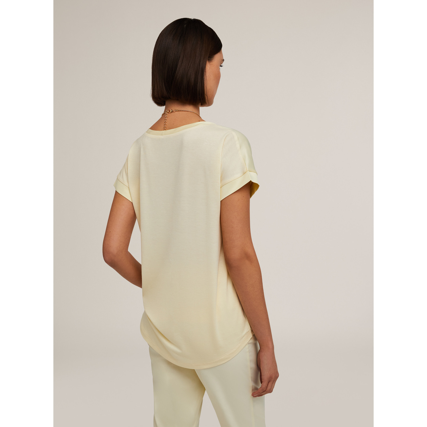 Motivi - Camiseta bimaterial - Amarillo