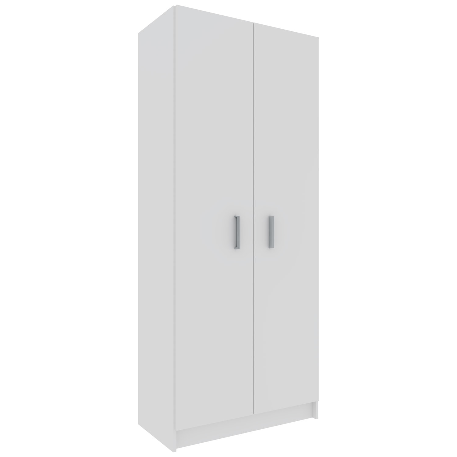 Armadio Armadietto Multiuso A Colonna Paige con 2 Ante e 5 Ripiani Ingresso Camera da Letto 73 x 180 x 37 cm Colore Bianco