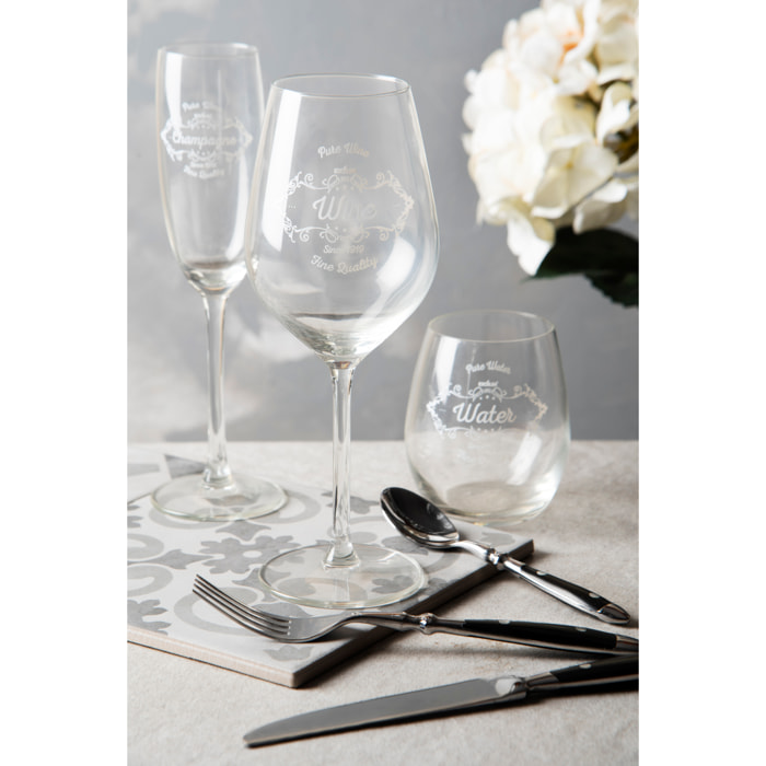 Set de 6 flûtes à champagne Excelsa – Fine Quality, Verre Transparent 19 cl