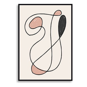 Composition décorative Tomasucci WOMAN, en plastique et PVC, noir, 50 × 3 × 70 cm