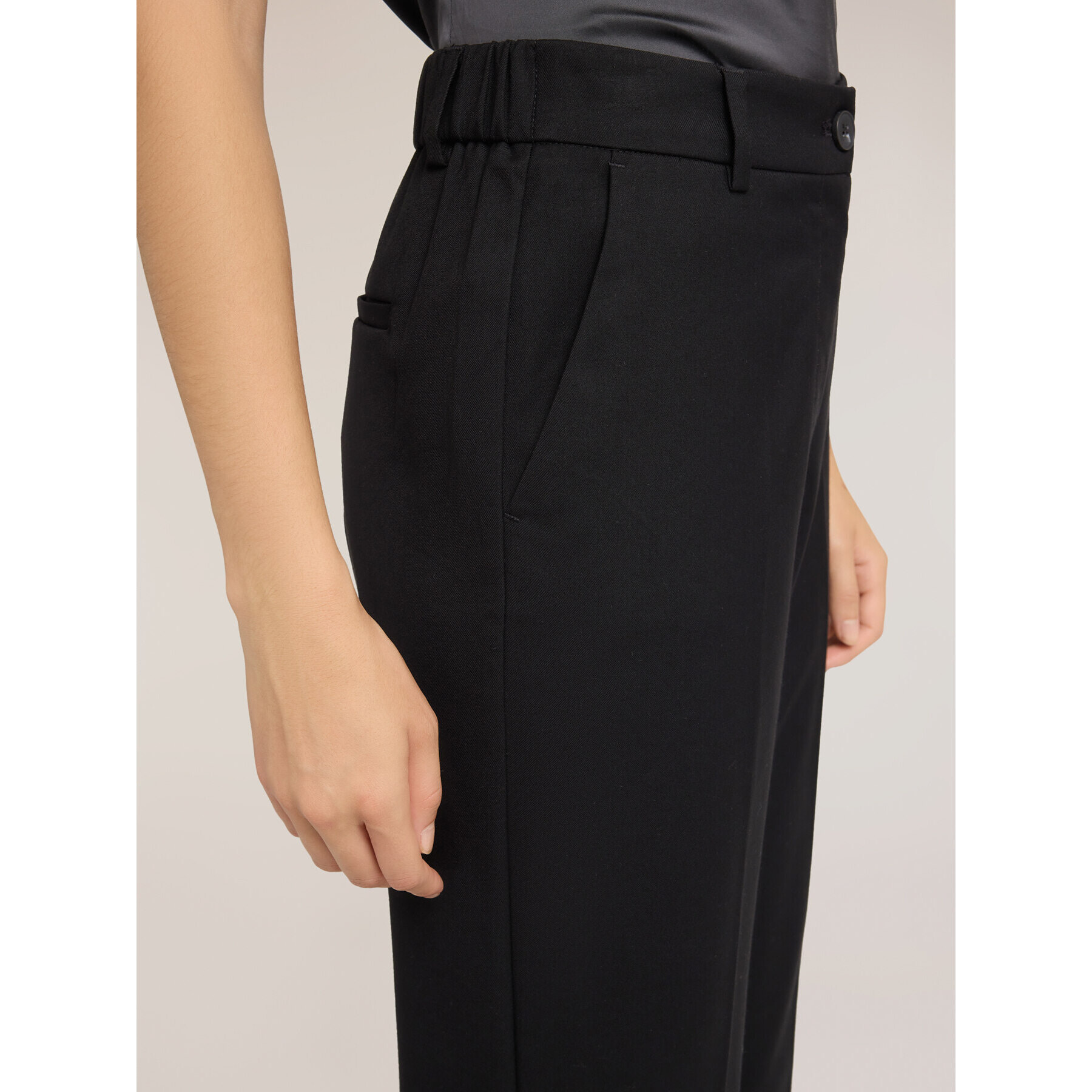 Motivi - Pantaloni regular in cady - Nero