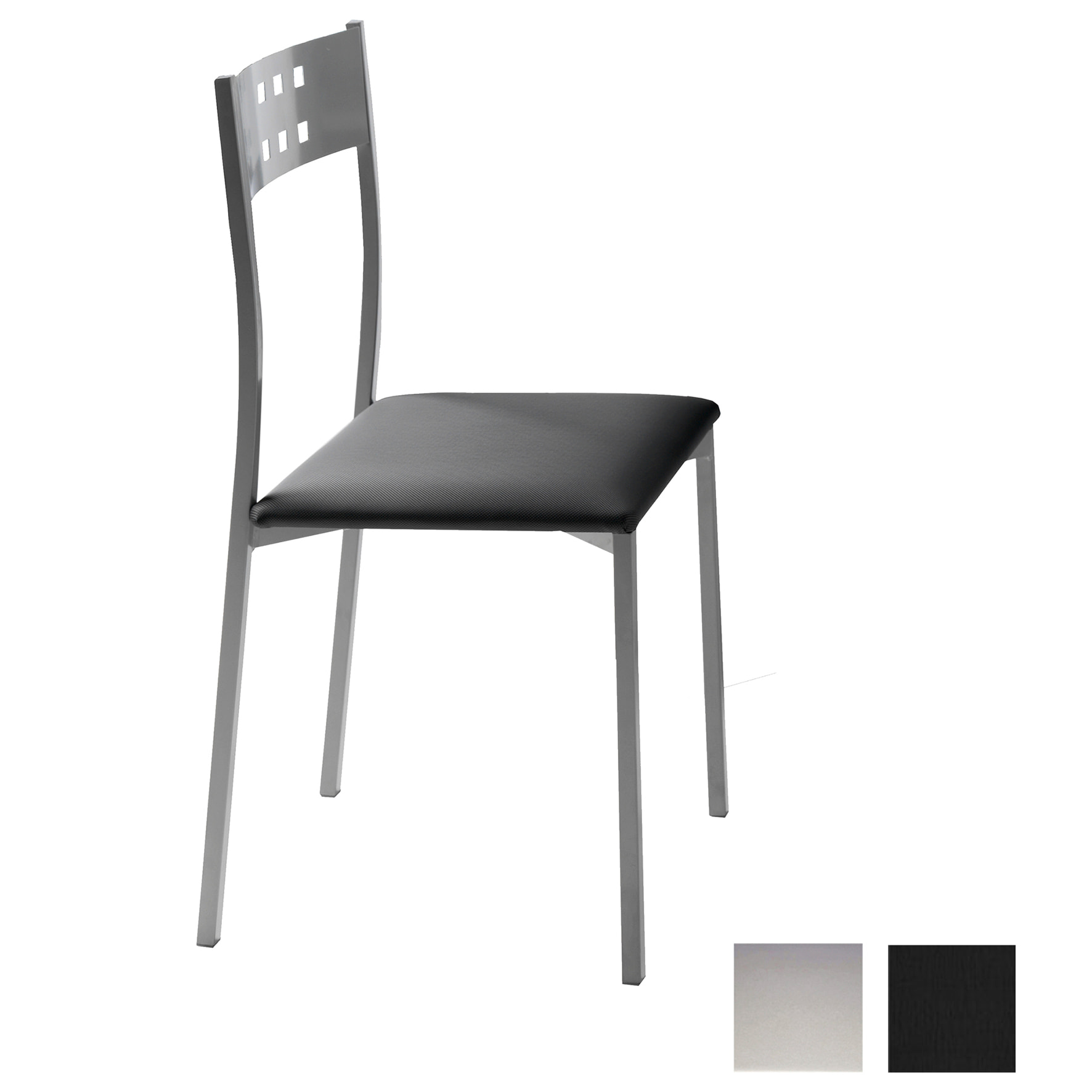 Set de 4 sillas – Polipiel lisa con diseño minimalista