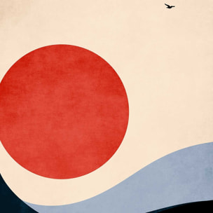 Tableau mémoire de vagues Toile imprimée