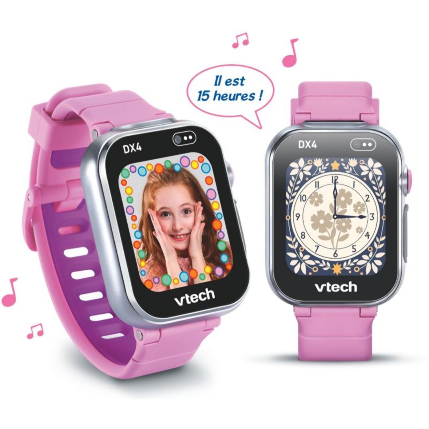 Montre enfant connectée VTECH KidiZoom Smartwatch DX4 rose