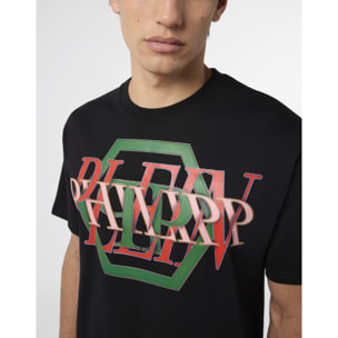 PHILIPP PLEIN Round Neck T-Shirt Logo Hexagon