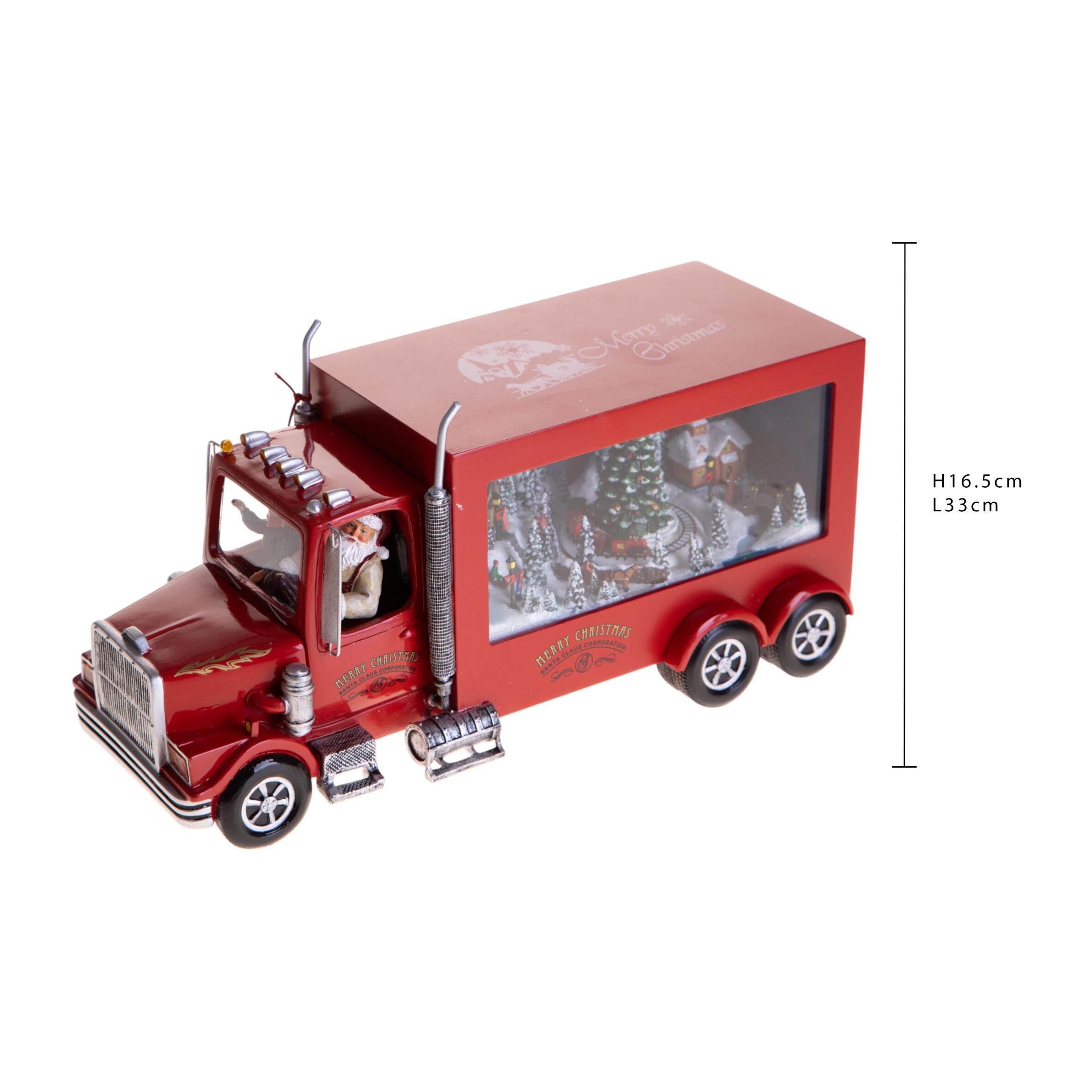 Truck 33xh16, con santa led+musica int - Pezzi 1 - ROSSO - Bianchi Dino SpA